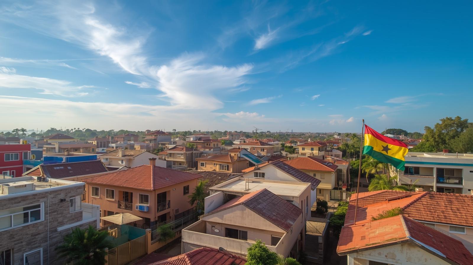 Ghana coastal cityscape